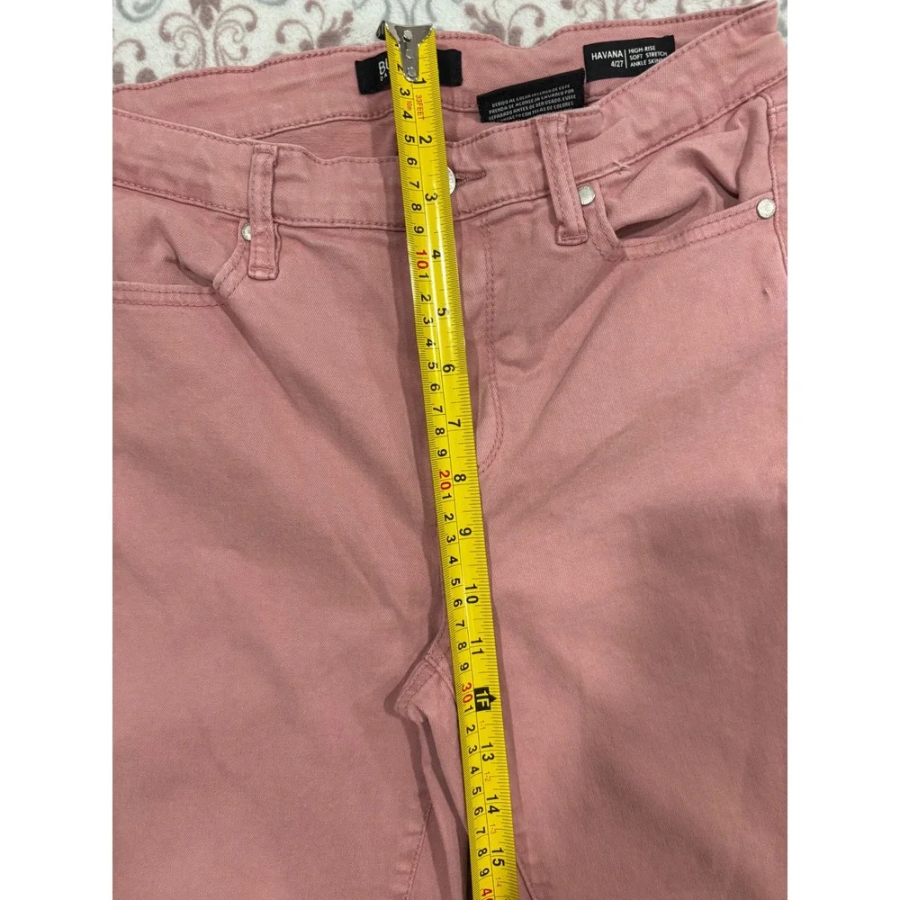 Buffalo David Bitton Havana High Rise Ankle Skinny Jeans Pink 4/27 Soft Stretch